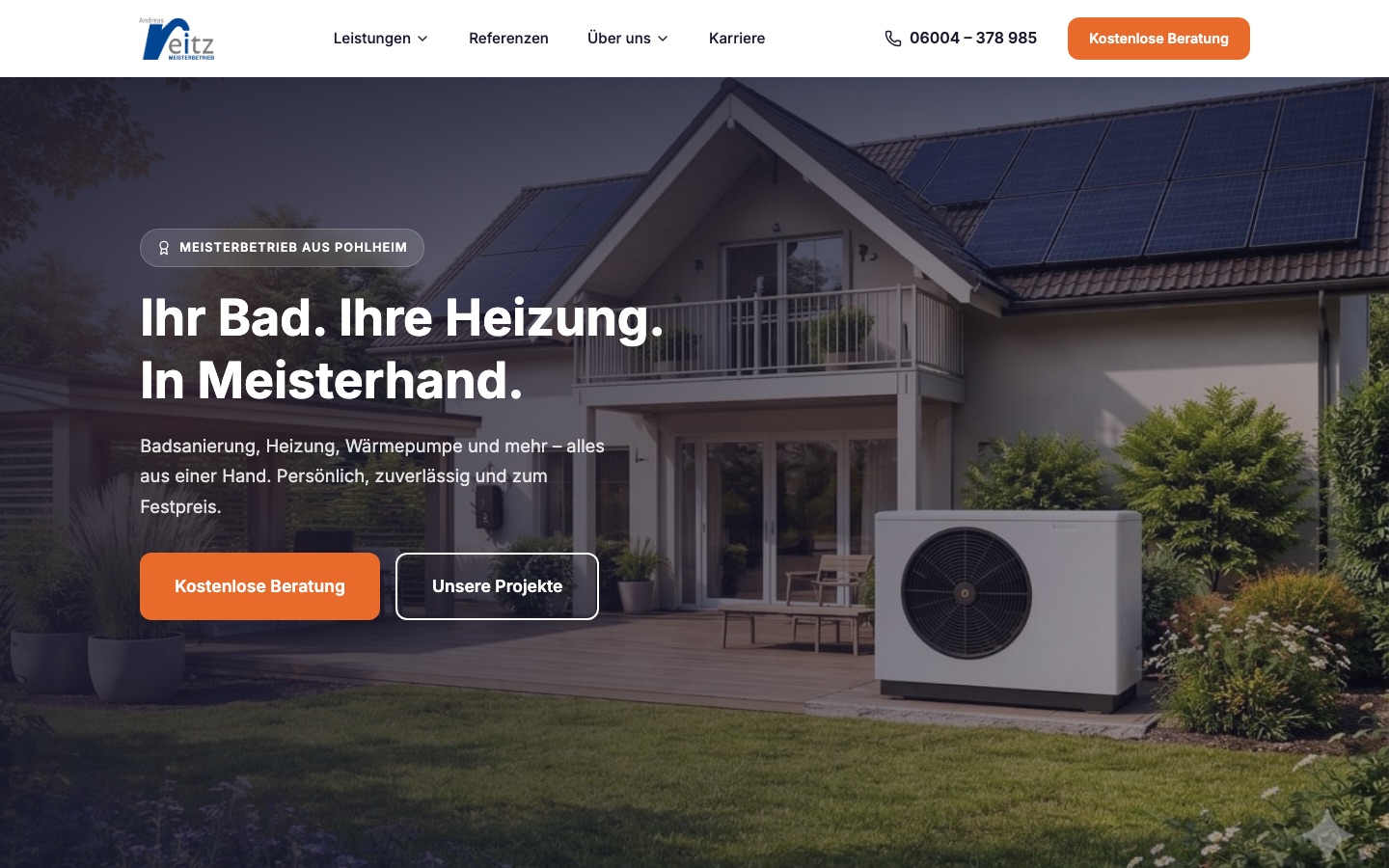 AR Meisterbetrieb e.K.: Website-Relaunch Heizung und Bad