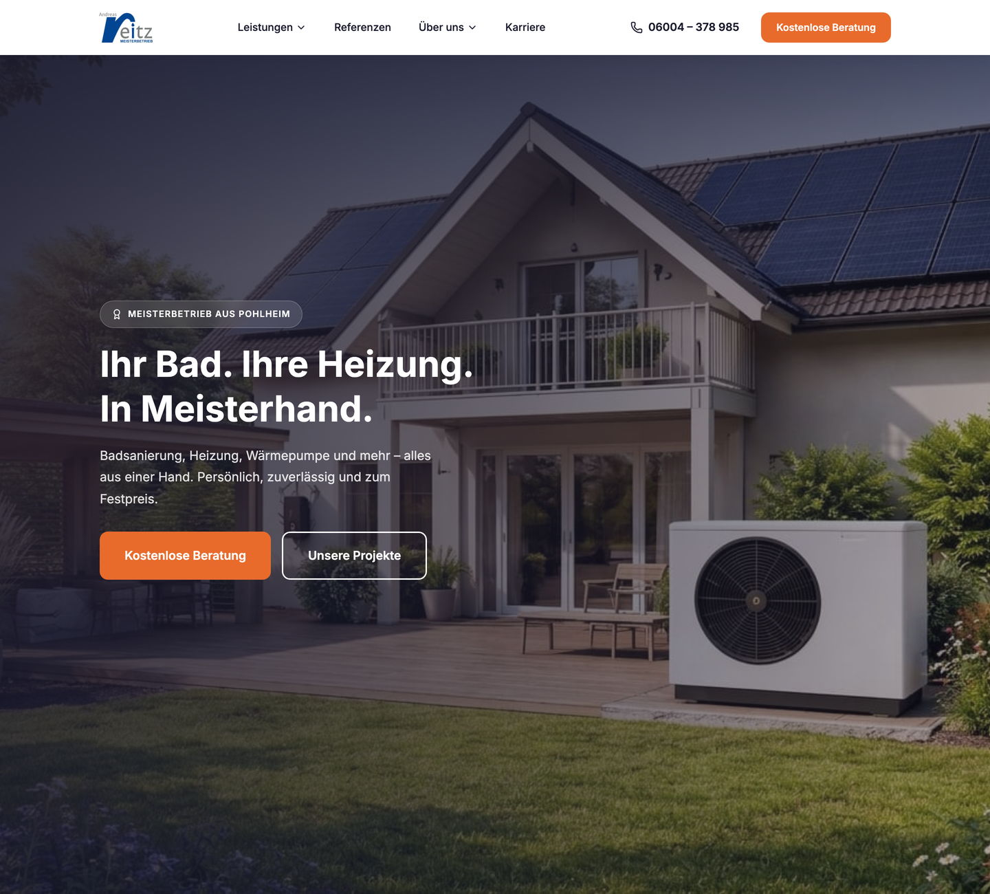 AR Meisterbetrieb e.K., Heizung und Bad, Website-Referenz
